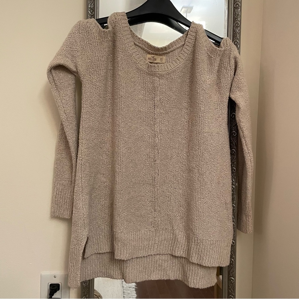 Hollister open shoulder sweater